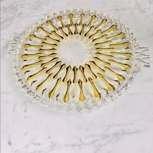 Vintage German Walther Glass Art Deco Cake Plate